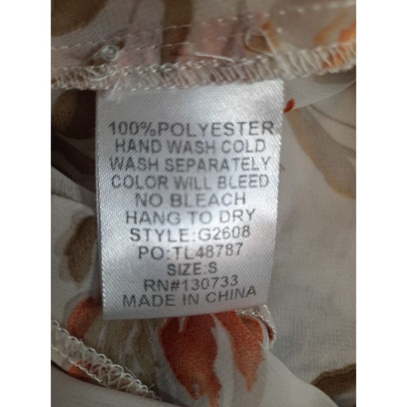 UMGEE Floral Print Sheer Buttoned Front Bell Sleeves Maxi Dress Cardigan Sz S - Picture 11 of 13